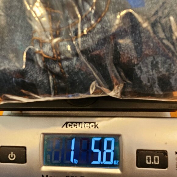 Royal Blue Mens 34x30 Straight Leg Jeans Classic Blue Denim casual whiskered - Picture 13 of 13